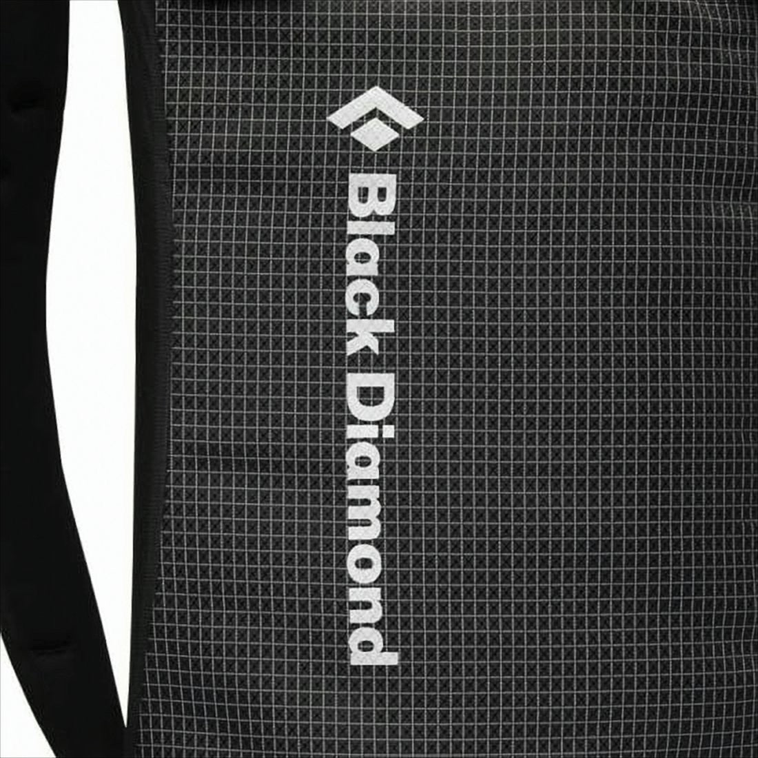 Black Diamond Grid-Patterned Nylon Backpack With Compression Straps And Padded Shoulder Support
