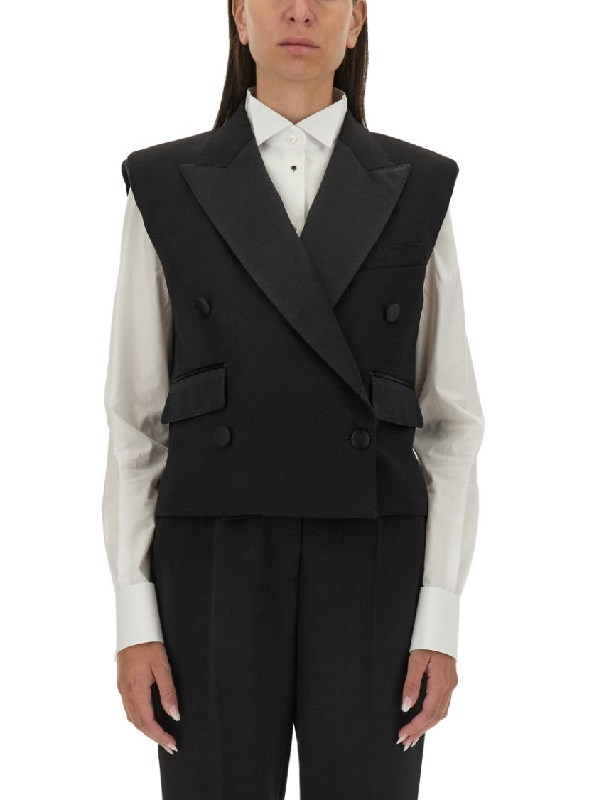Dolce & Gabbana Double-Breasted Sleeveless Jacket