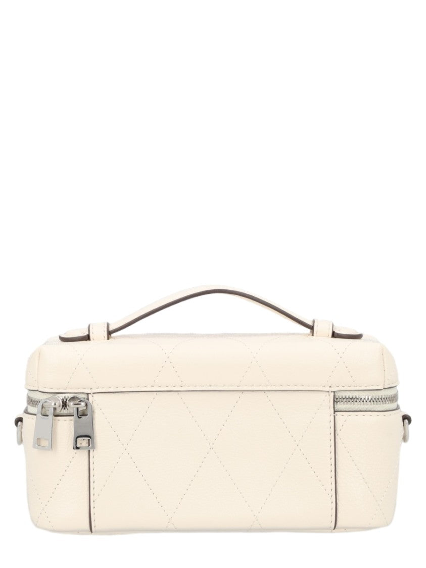 Tory Burch Quilted Leather Beauty Case With Detachable Chain Strap