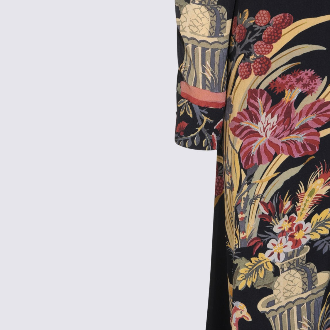 Etro Maxi Dress With Botanical And Animal Print