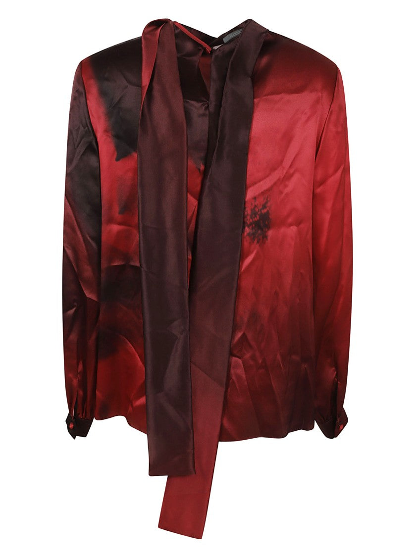 Alberta Ferretti High-Neck Silk Blend Shirt