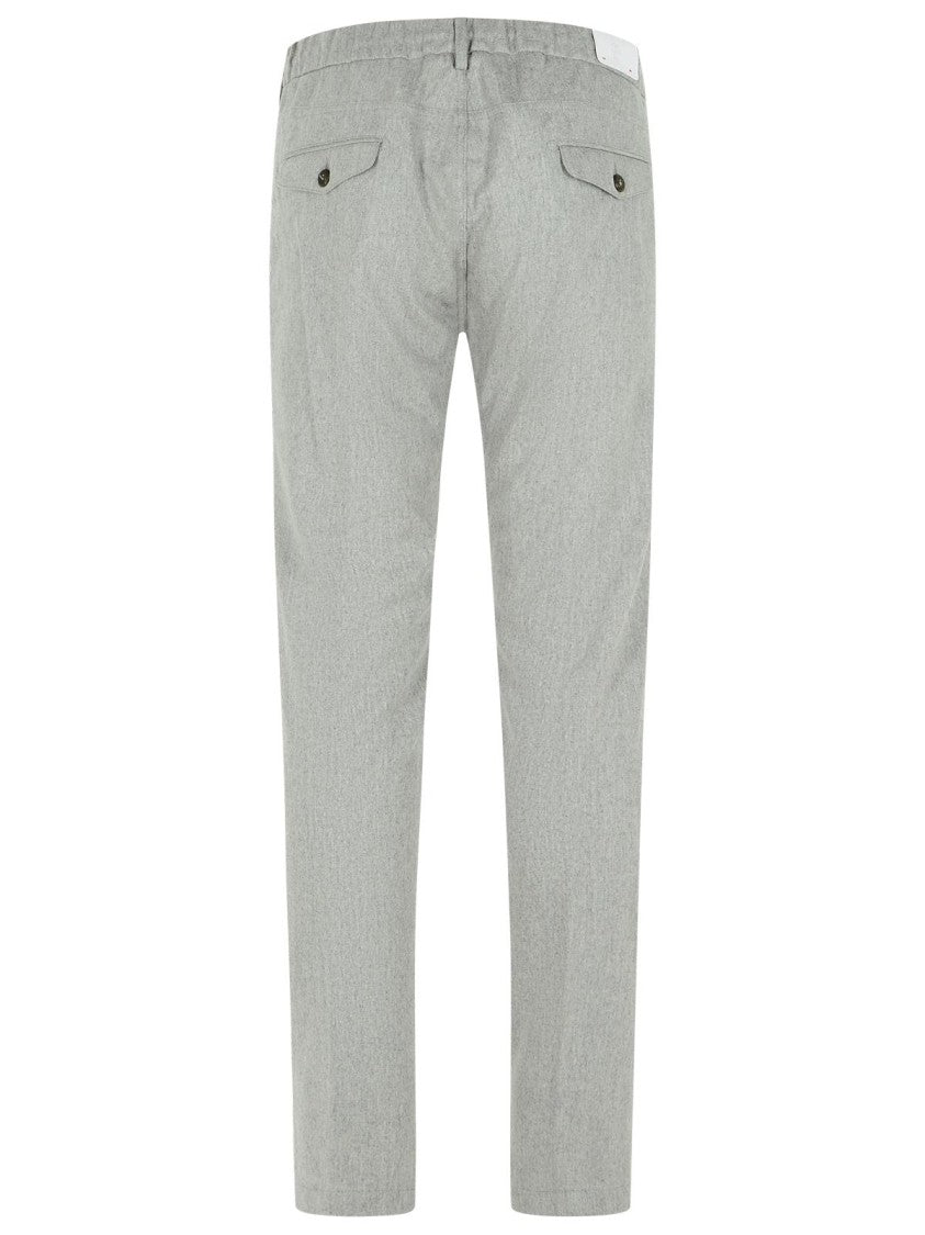 Eleventy Light Grey Wool Blend Trousers