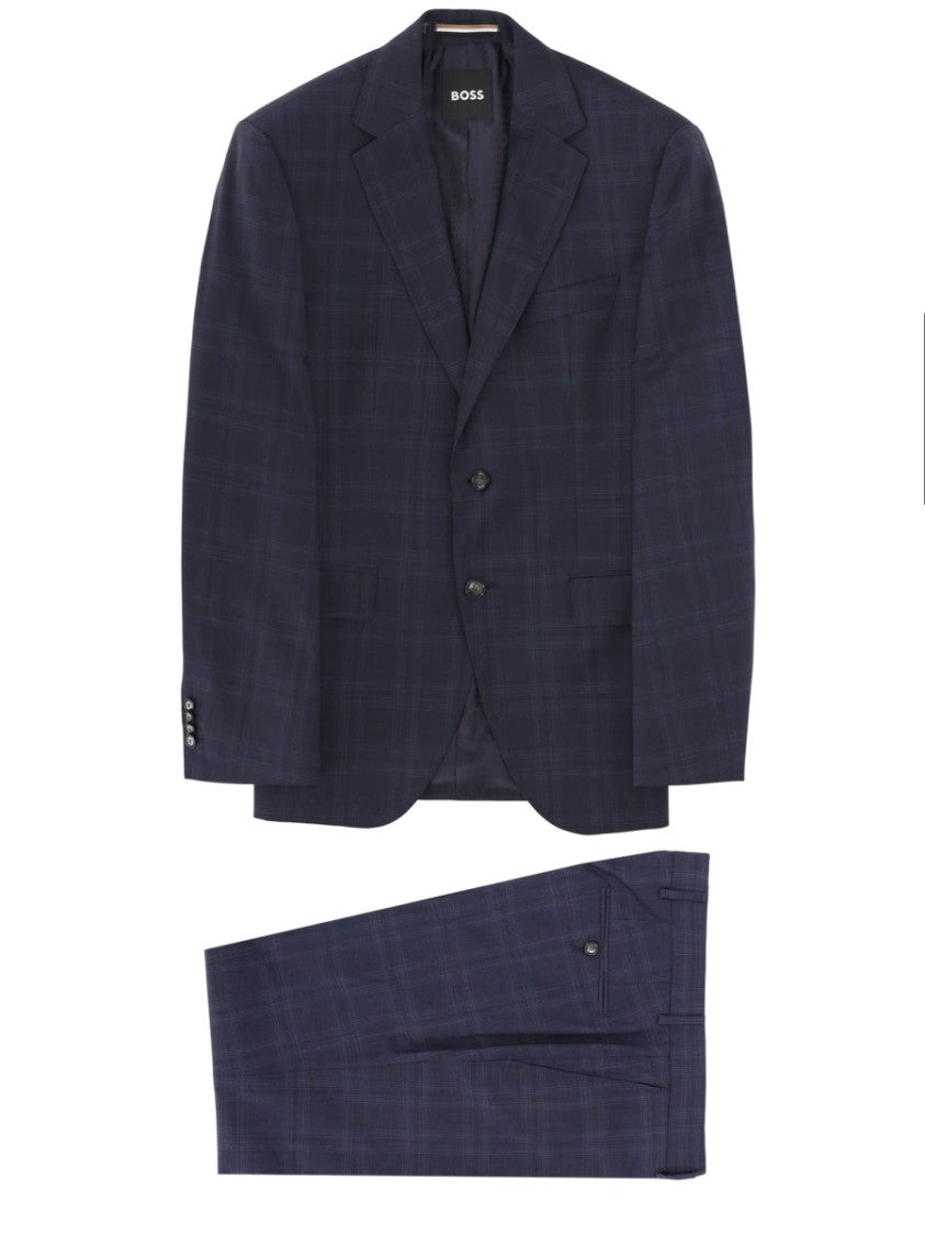 Boss Jeckson Virgin Wool Check Suit