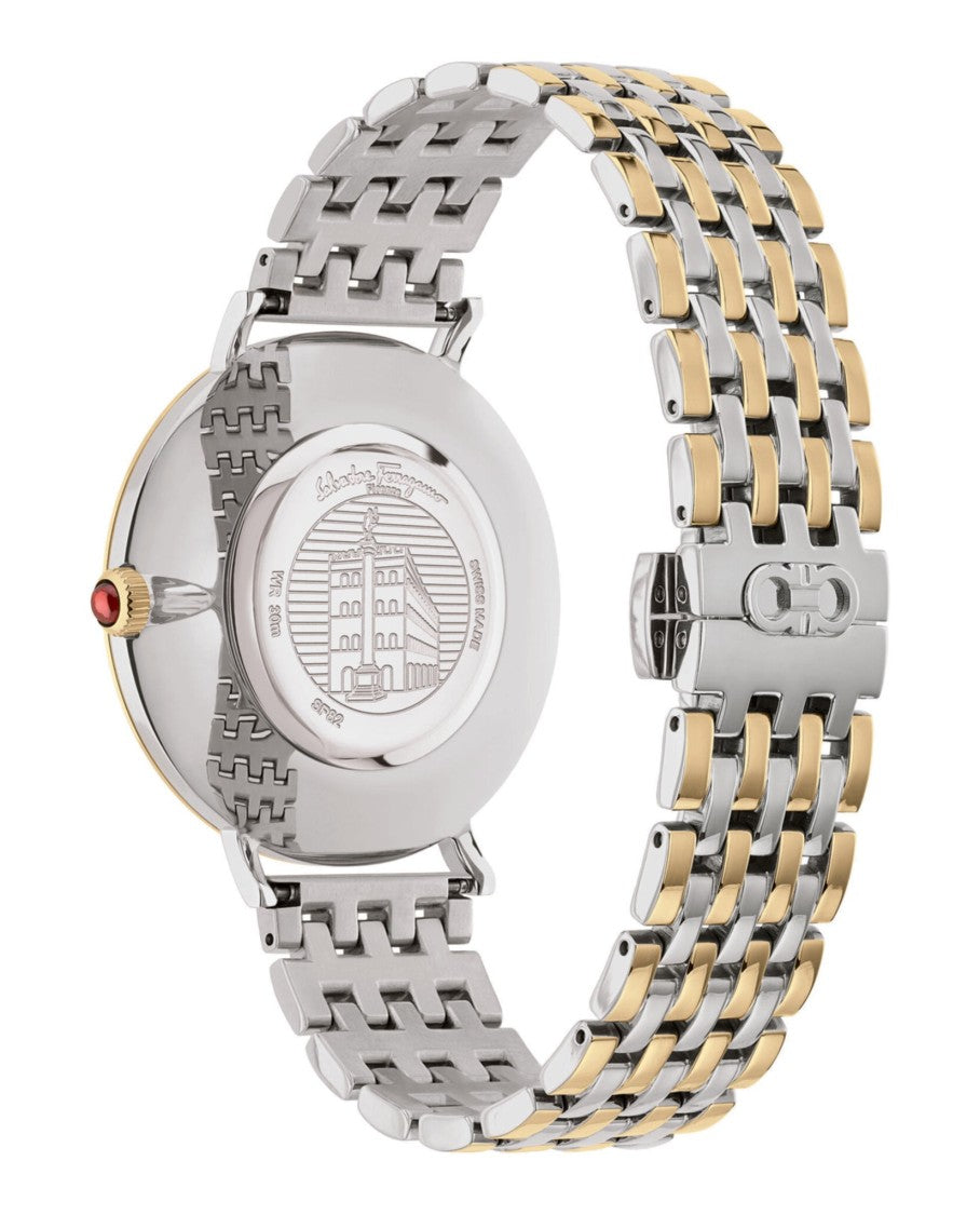 Ferragamo Minuetto Two-Tone Green Dial Watch