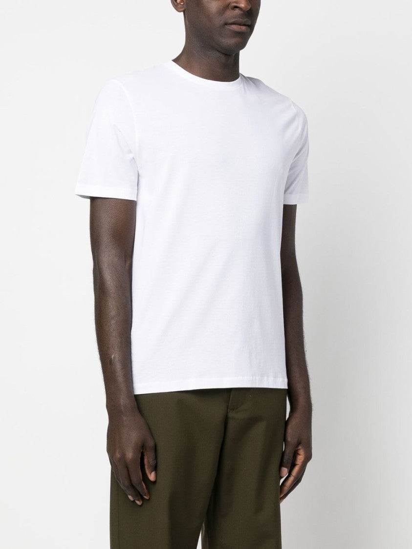 Herno Classic Crew Neck White T-Shirt In Soft Cotton