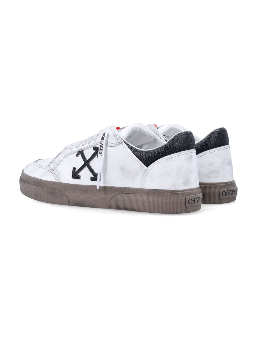 Off-White Vintage Calfskin Leather Low-Top Sneakers With Iconic Details