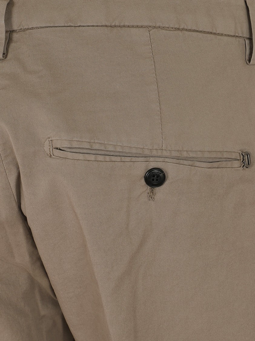 Dondup Low-Waist Brown Trousers With Tailored Fit And Cuffed Hem
