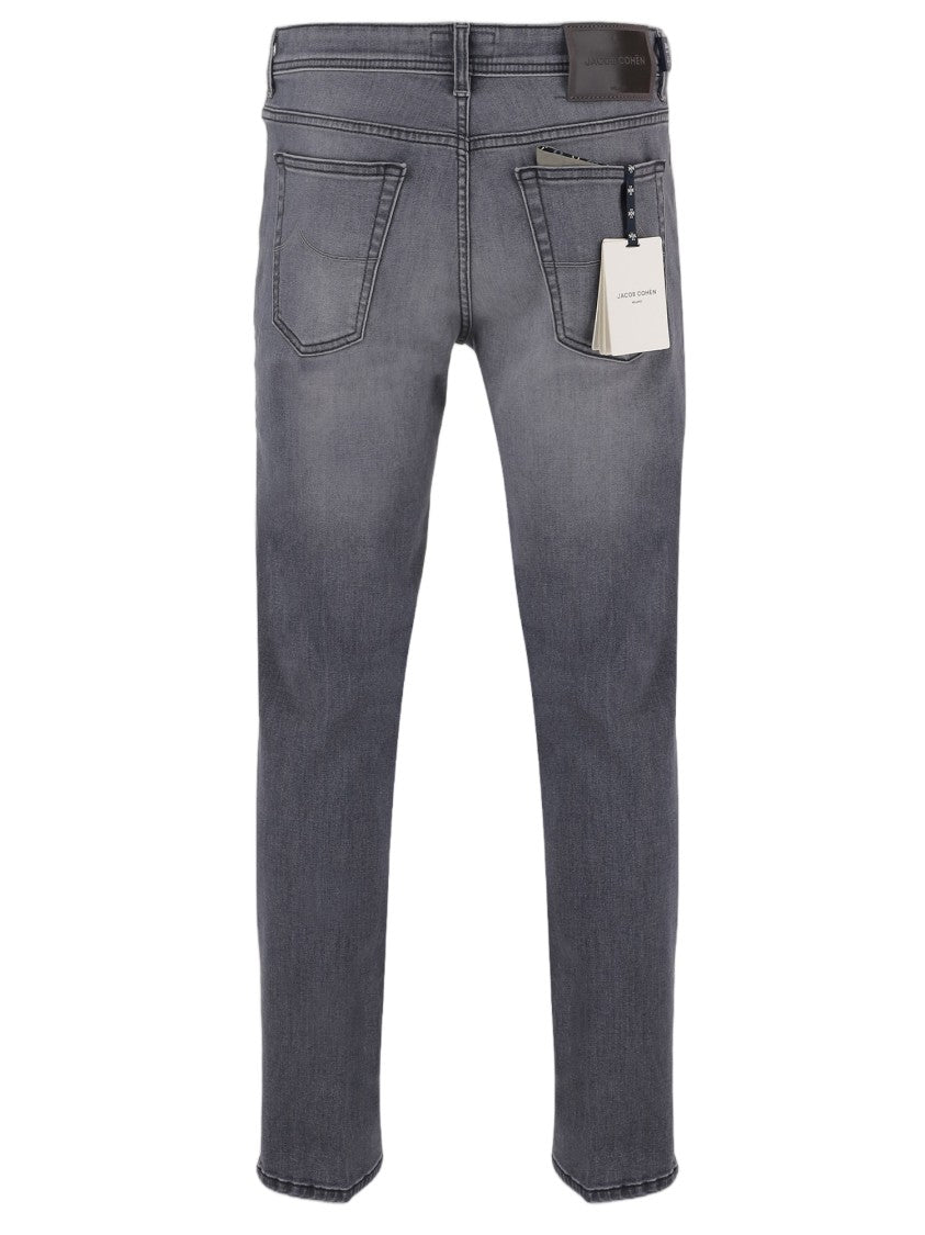 Jacob Cohen Gray Stretch Cotton Denim Jeans