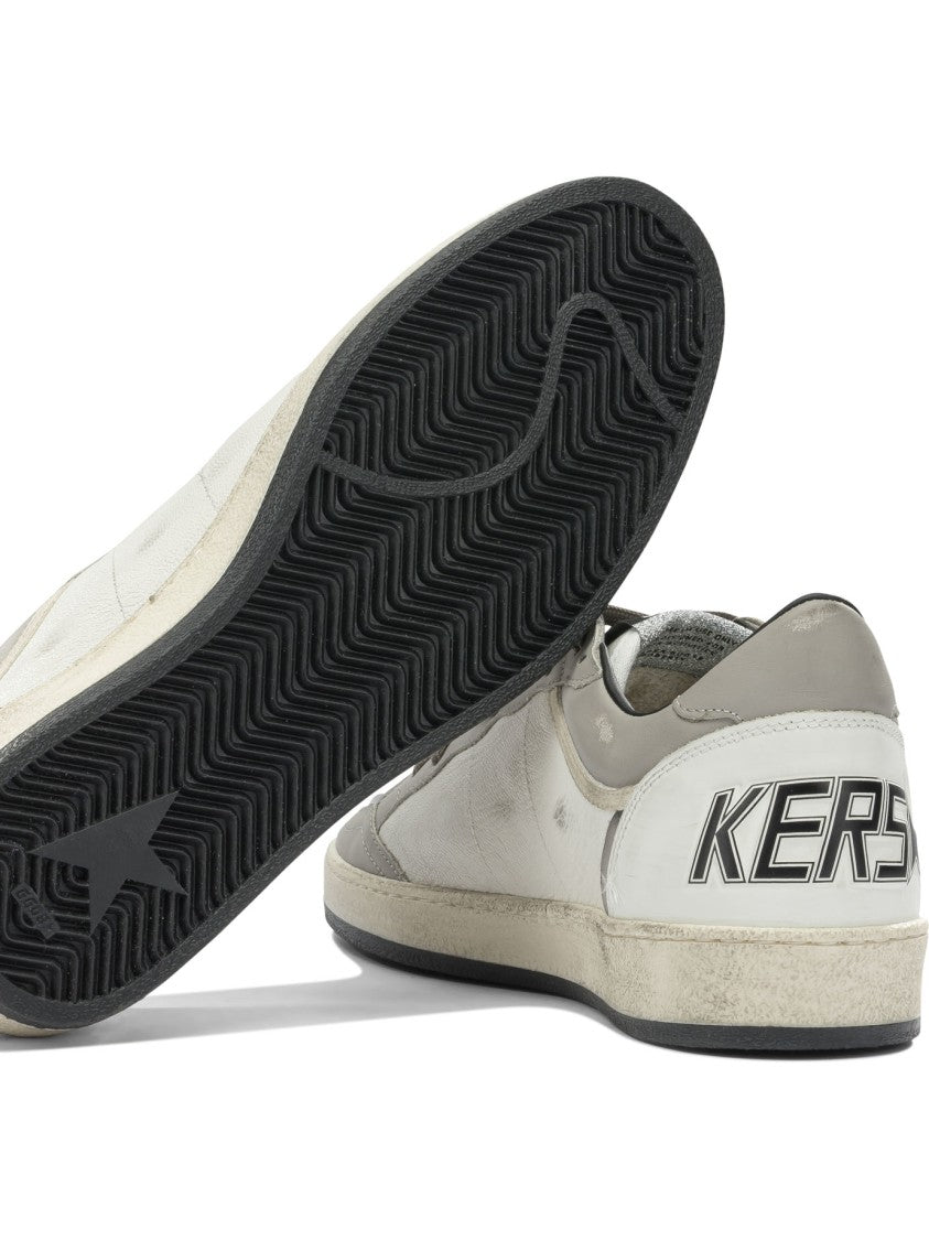 Golden Goose Premium Leather Low-Top Sneakers With Distinctive Emblem