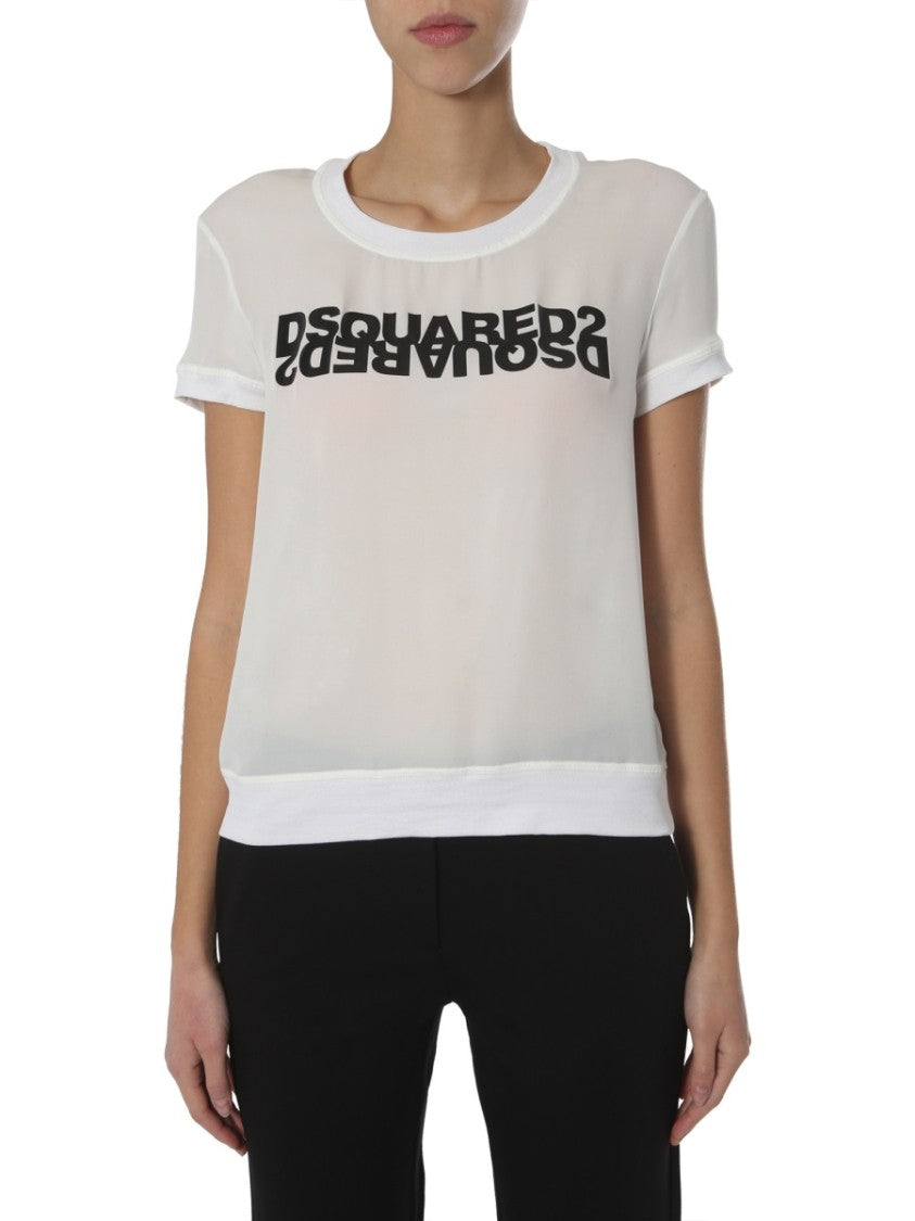Dsquared2 Sheer Lightweight Round Neck T-Shirt