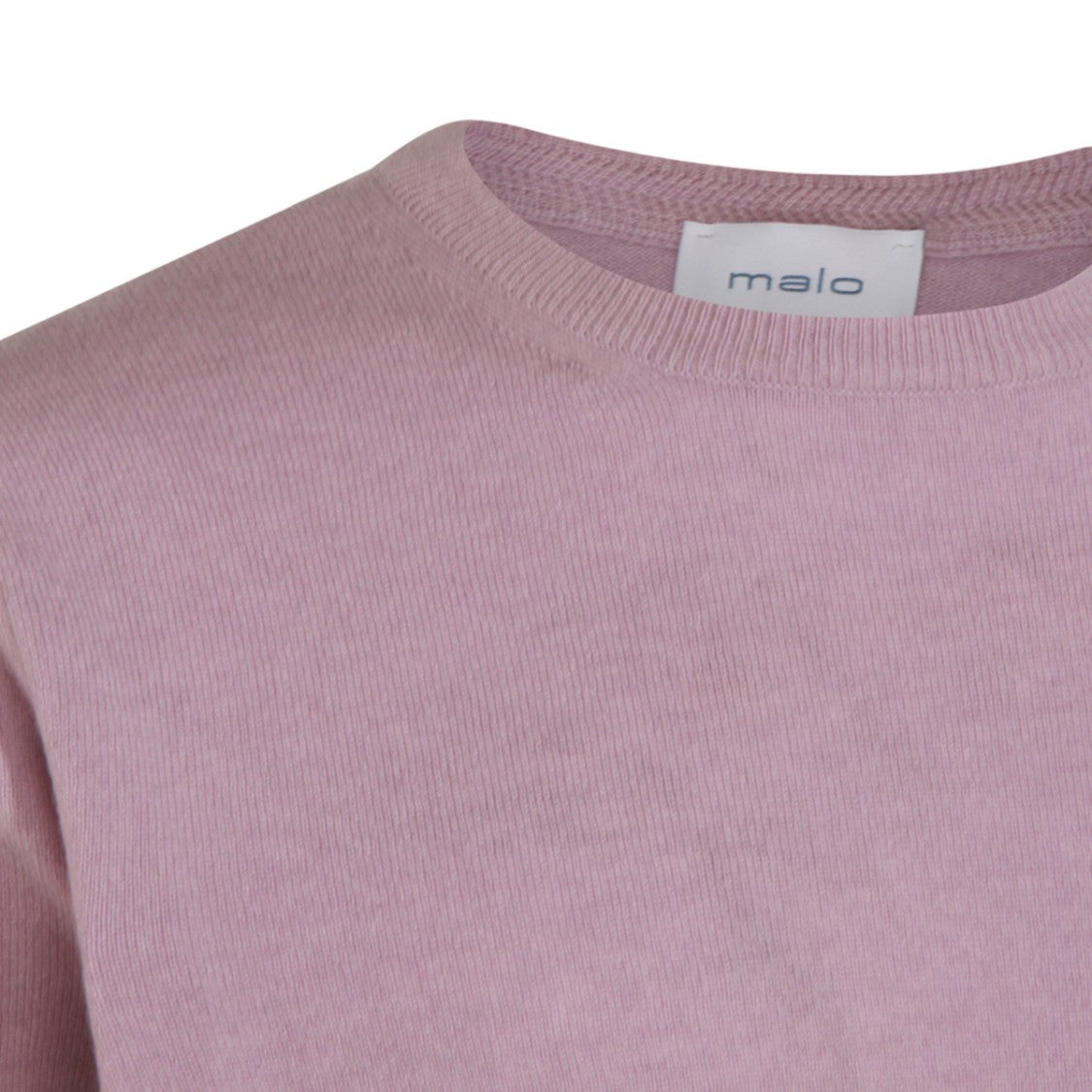 Malo Fine-Knit Crew Neck Sweater With Ribbed Finish