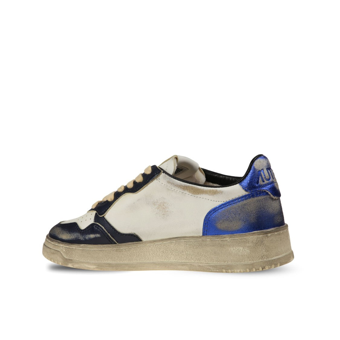 Autry Medalist Low Super Blue Leather Sneakers