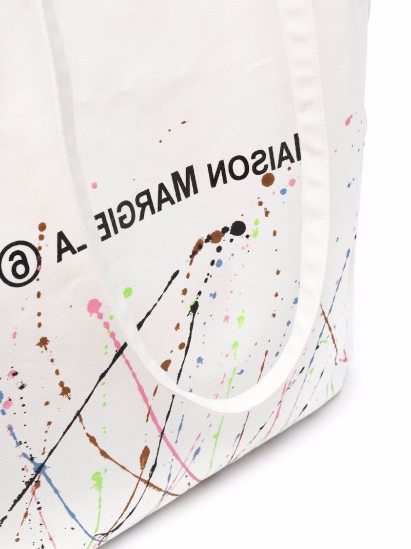 Maison Margiela Mm6 Oversize Logo Tote Bag
