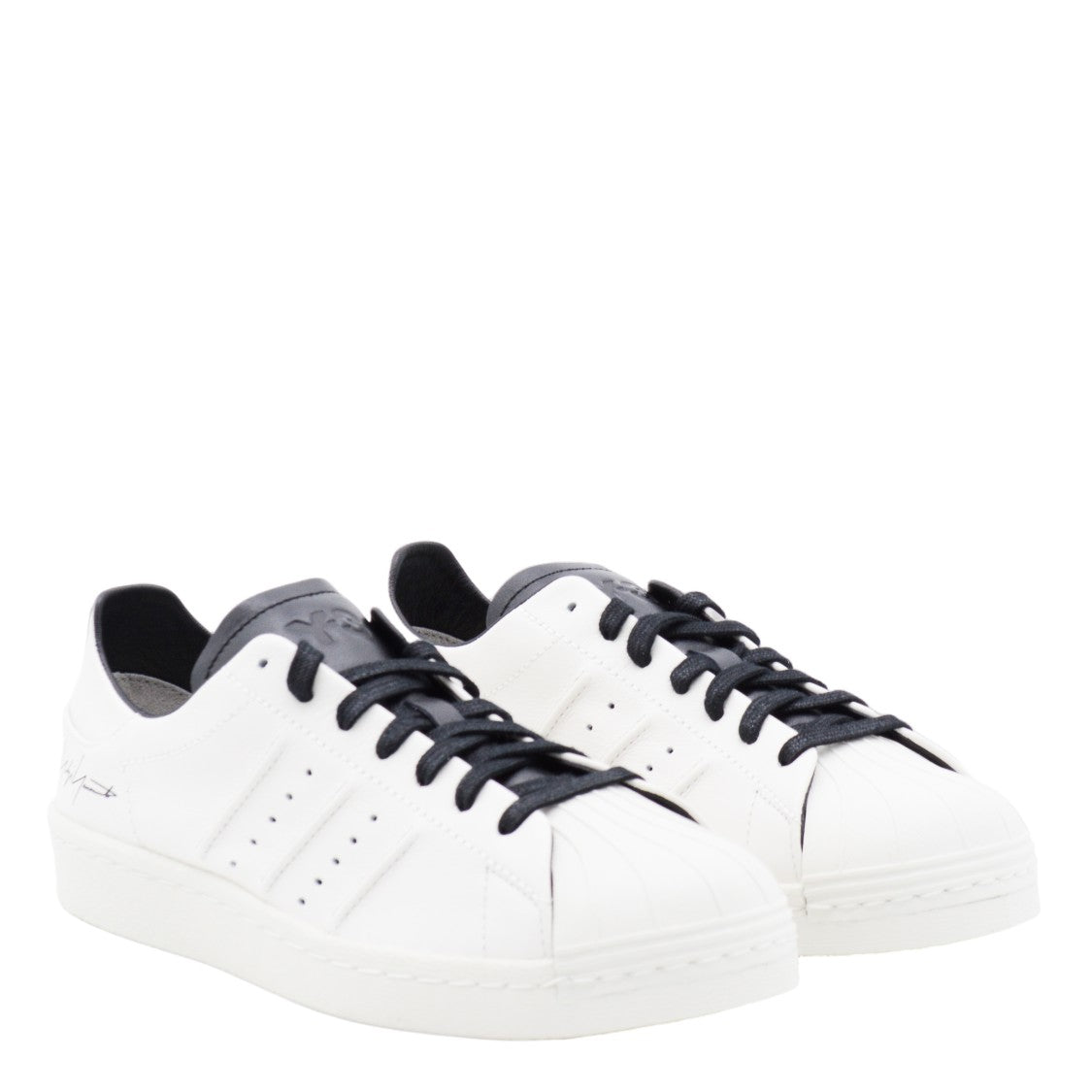 Y-3 Smooth White Leather Low-Top Sneakers