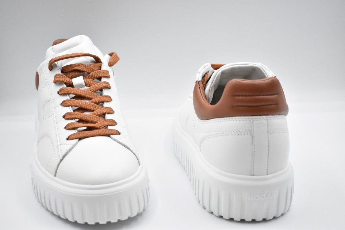 Hogan White Leather Sneakers With Sole