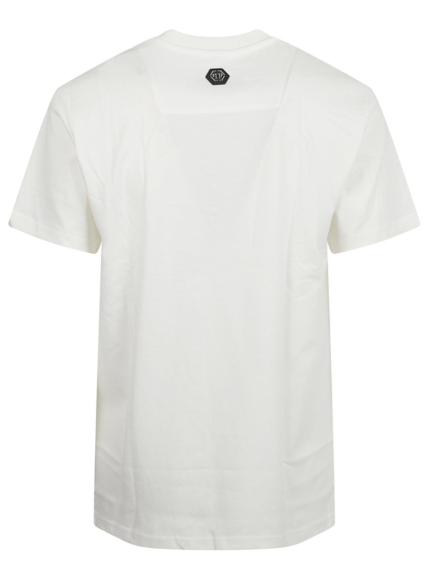 Philipp Plein Minimalist Crew Neck T-Shirt With Graphic Print