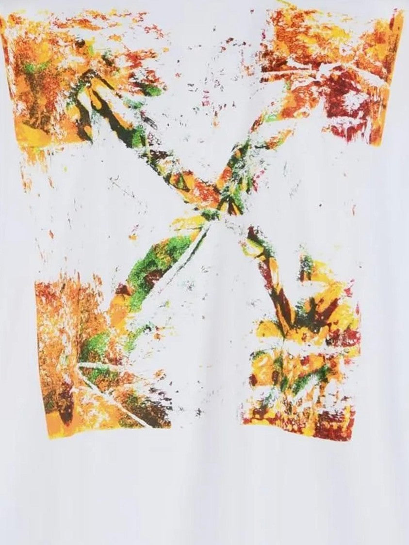 Off-White Spices Arrow Cotton T-Shirt With Artistic Logo Prints