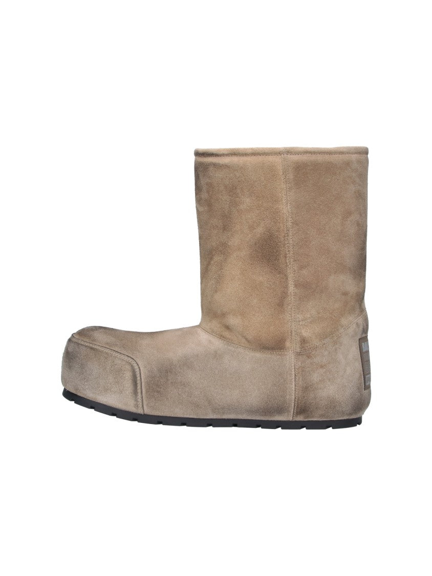 Balenciaga Brown Distressed Dumbo Suede Ankle Boots