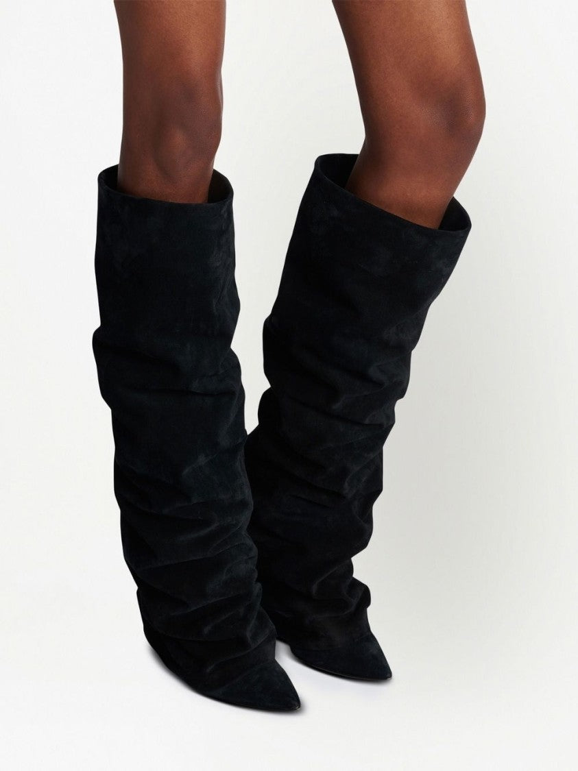 Balmain Ariel Suede Knee-High Boots