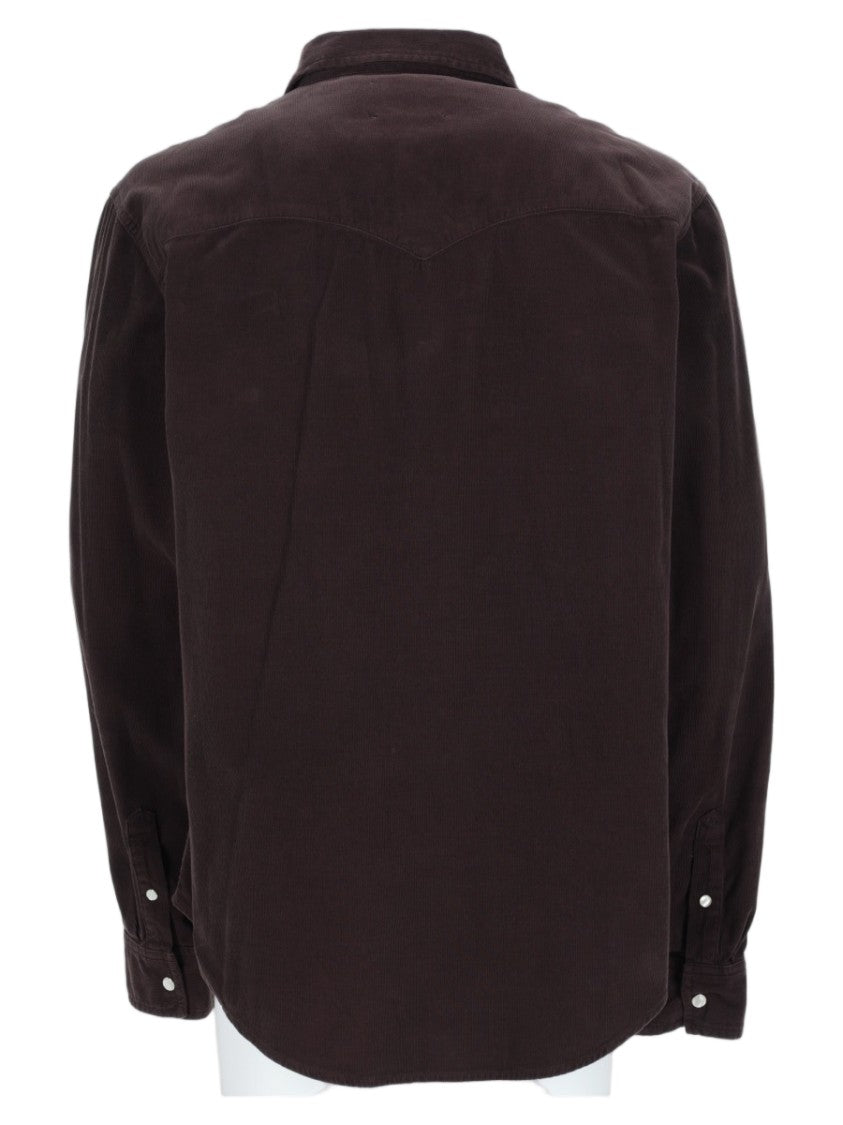 Isabel Marant Deep Brown Button-Down Cotton Shirt