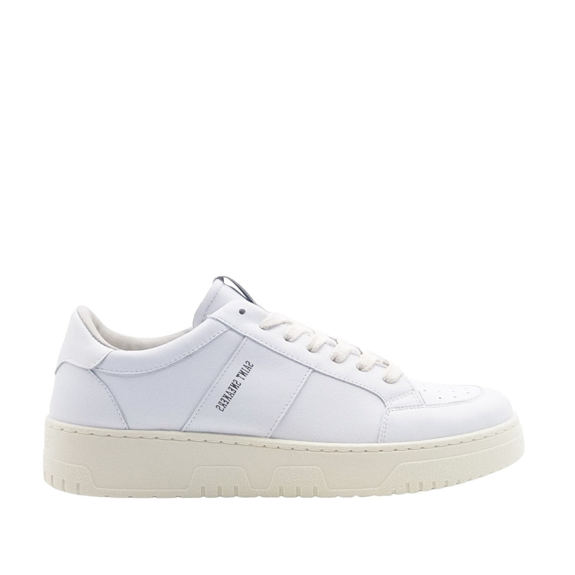 Saint Sneakers White Leather Sneakers With Cushioned Sole