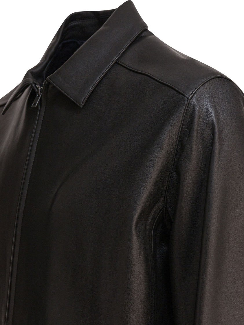 Vince Refined Black Lambskin Leather Jacket