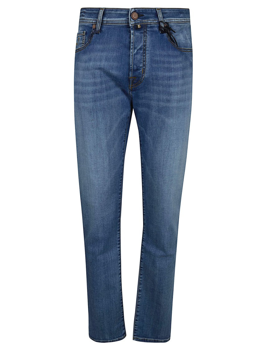 Jacob Cohen Premium Cotton Blend Tailored Fit Jeans