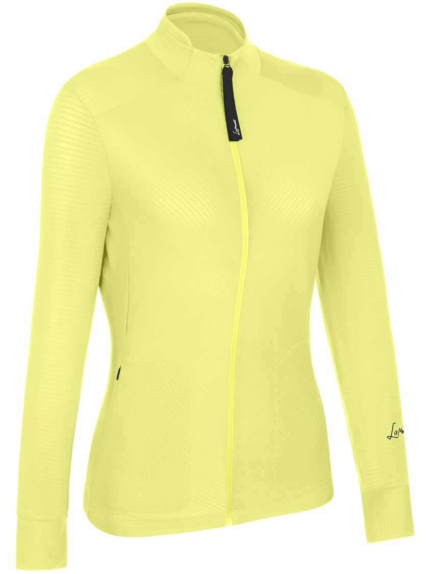 Lamunt Yellow Emy Light Full Zip Textured Jacket