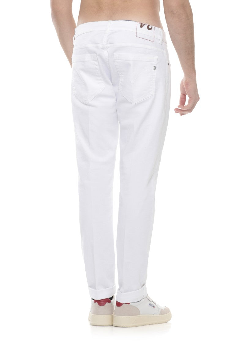Dondup White George Cotton Jeans