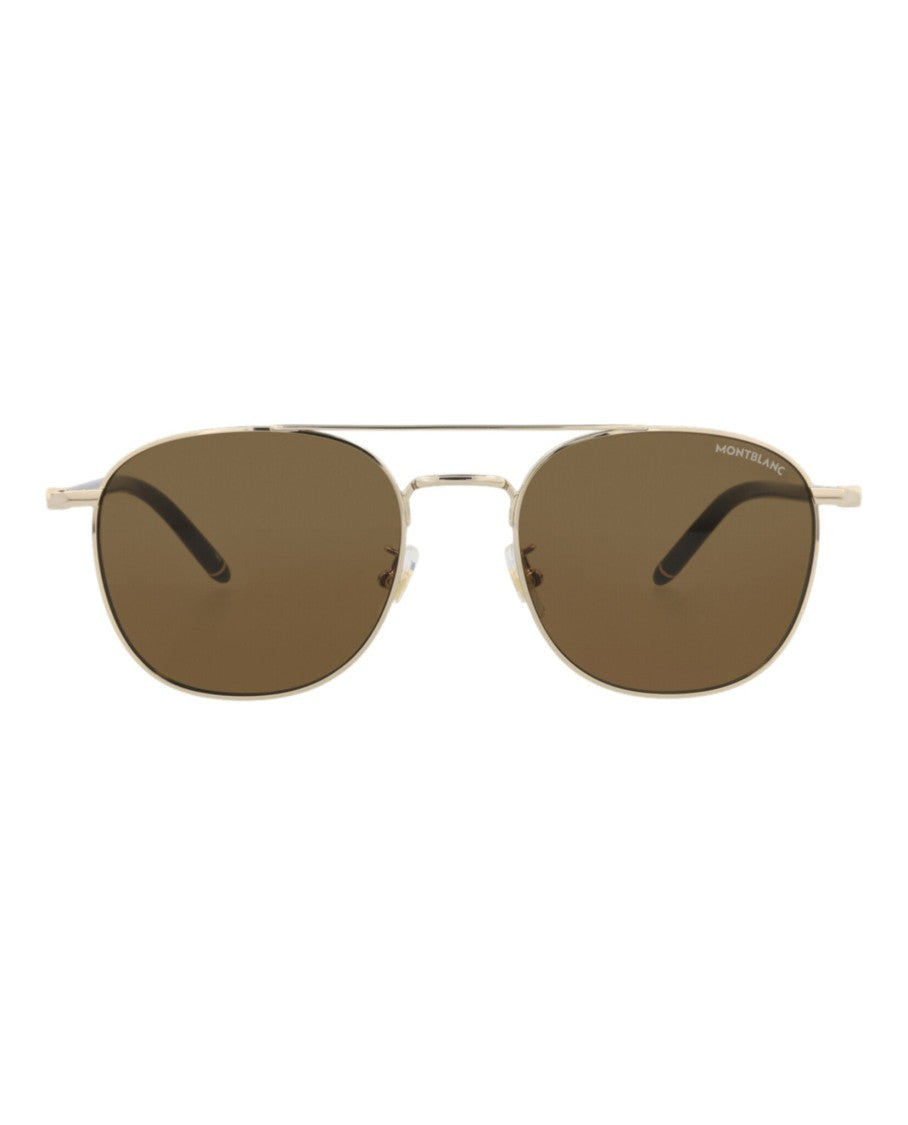 Montblanc Aviator-Frame Metal Sunglasses