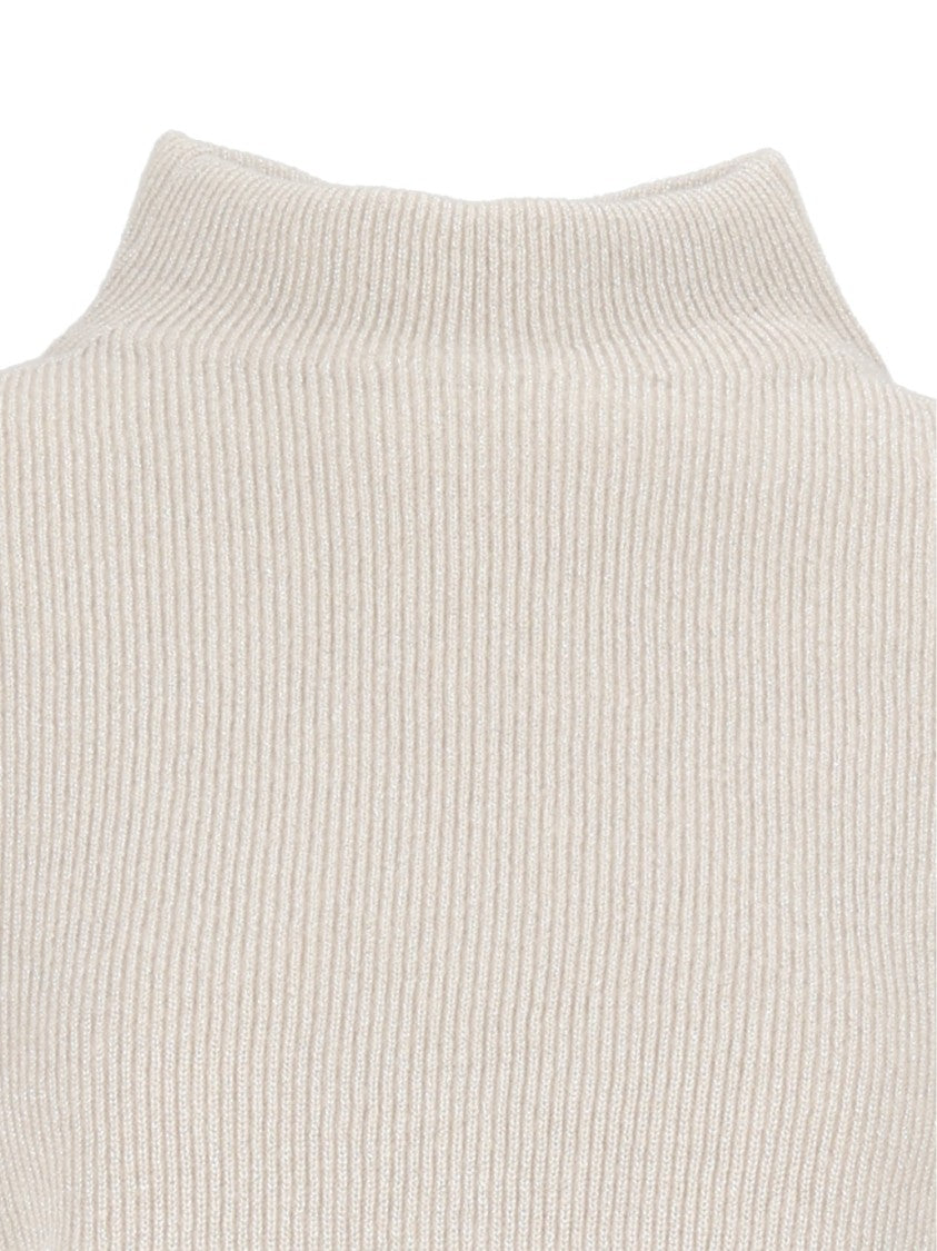 Peserico Sleeveless Ribbed High-Neck Sweater