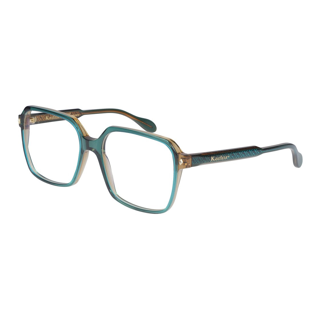 Kador Lisa Glamour/N Translucent Teal Square Frame Sunglasses