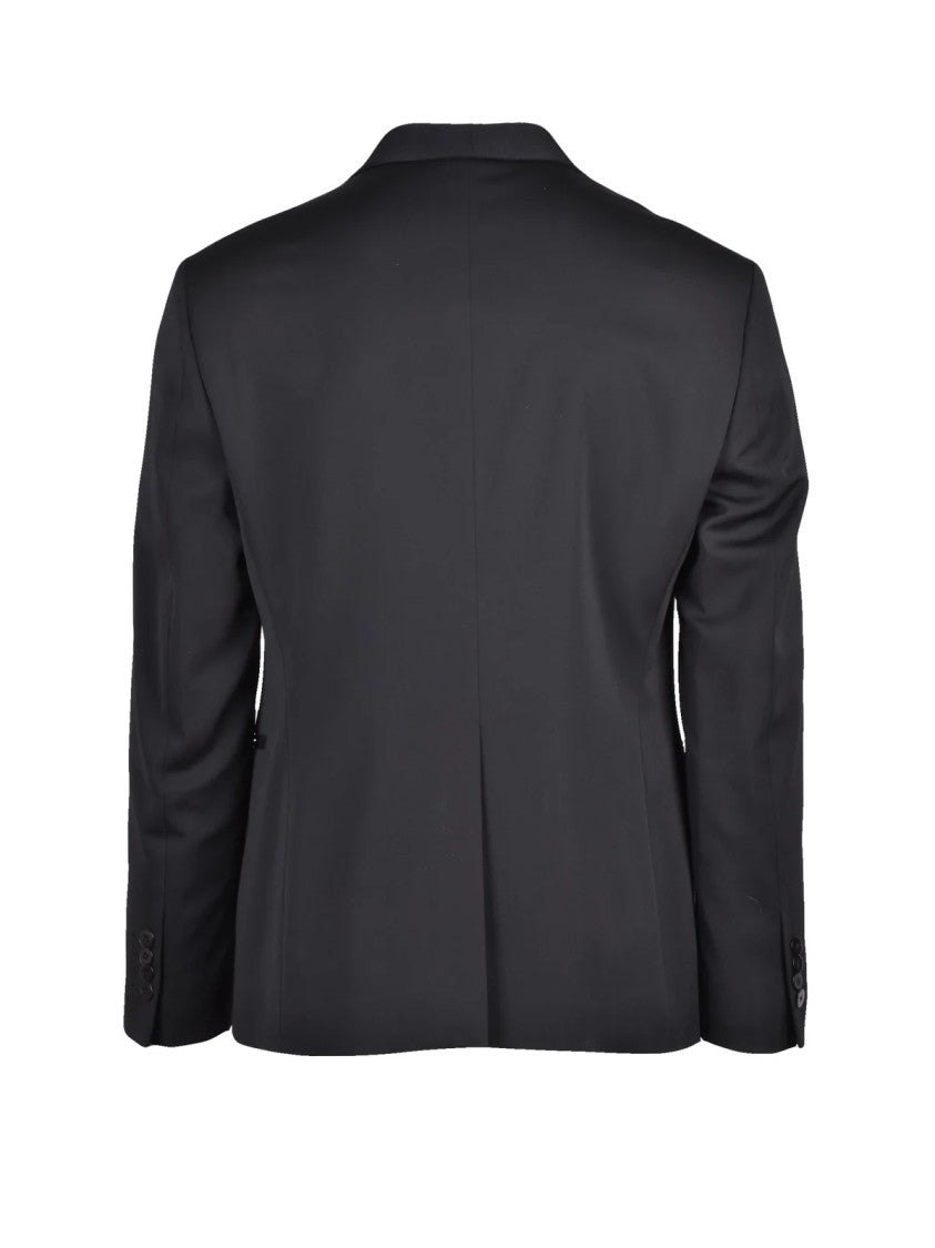 Lab 001 Black Polyester Formal Suit