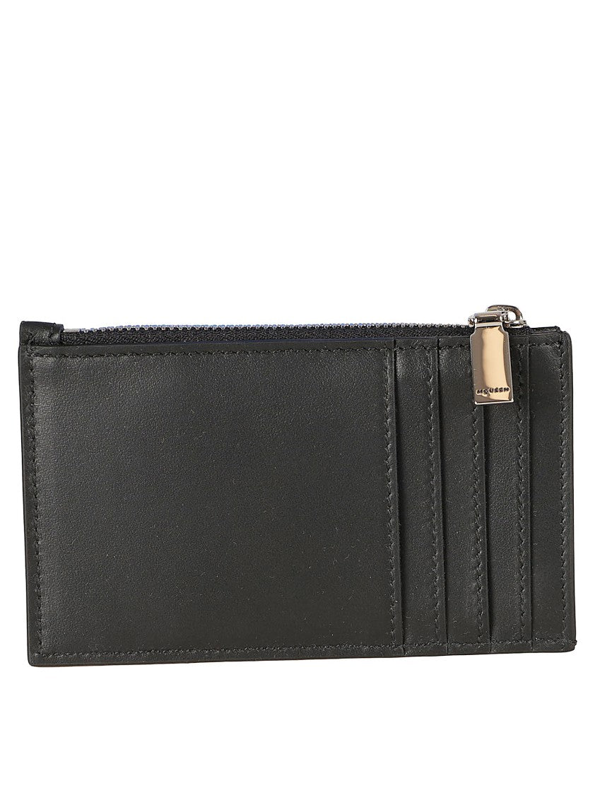 Alexander Mcqueen Black Calf Leather Wallet