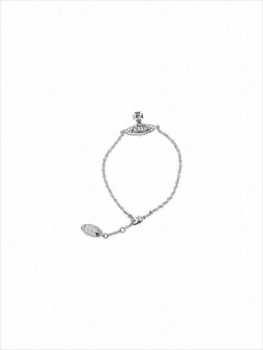 Vivienne Westwood Silver-Tone Chain Bracelet With Orb-Shaped Charm