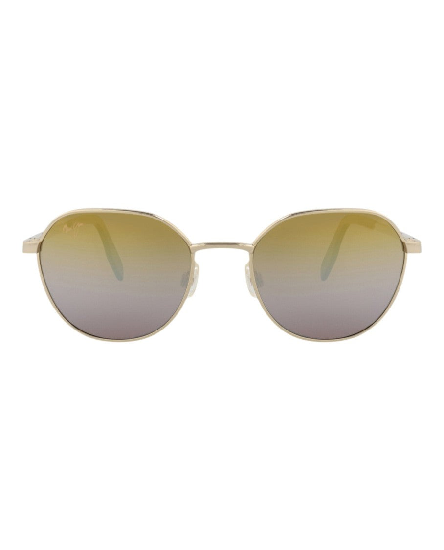 Maui Jim Round-Frame Monel Sunglasses With Gradient Lenses