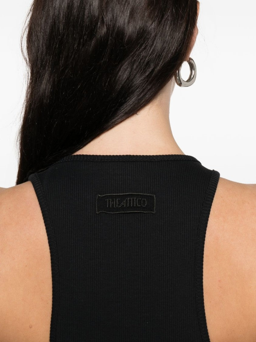 The Attico Sleeveless Black Mini Dress