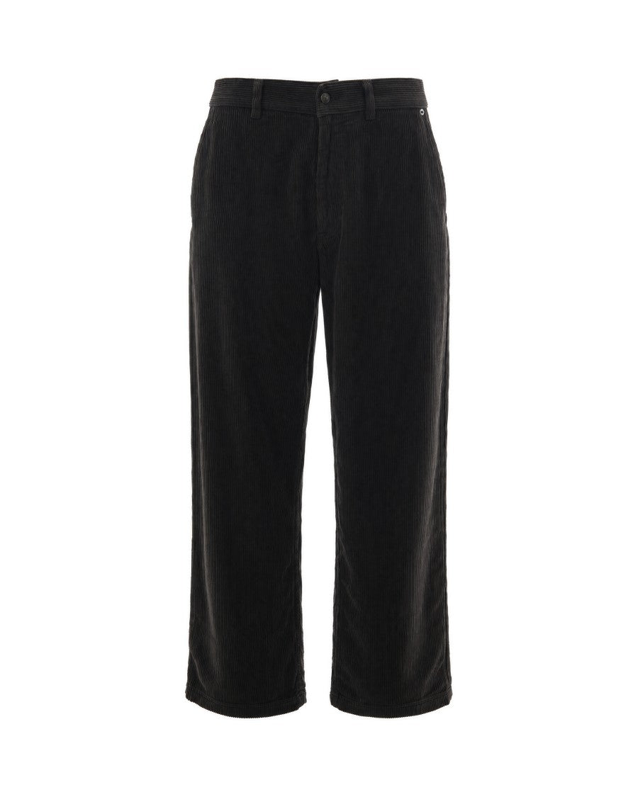 Paolo Pecora Brown Corduroy Straight-Leg Pants