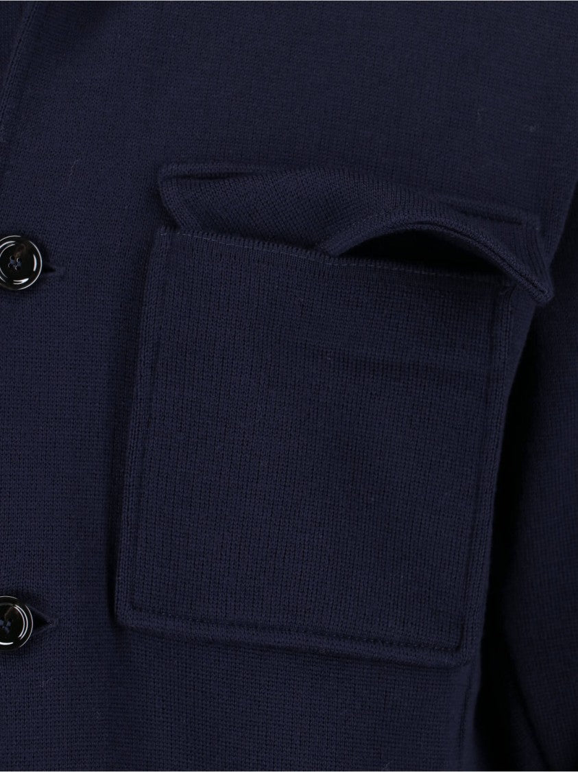 Lardini Virgin Wool Jacket – Navy Blue