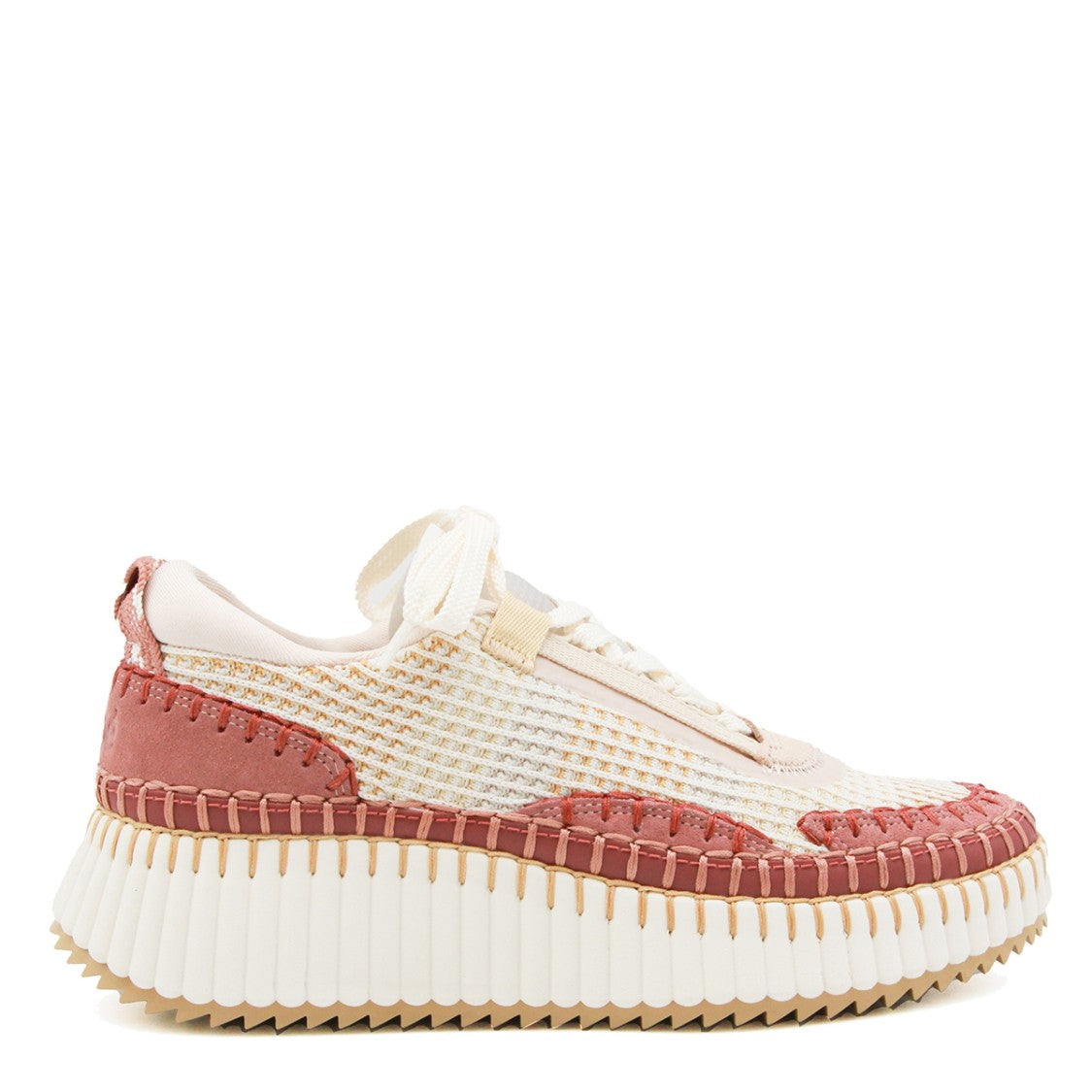 Chloé Pink Nama Contrasting Colors Sneakers