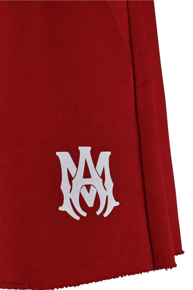 Amiri Red Cotton Shorts With Adjustable Waist