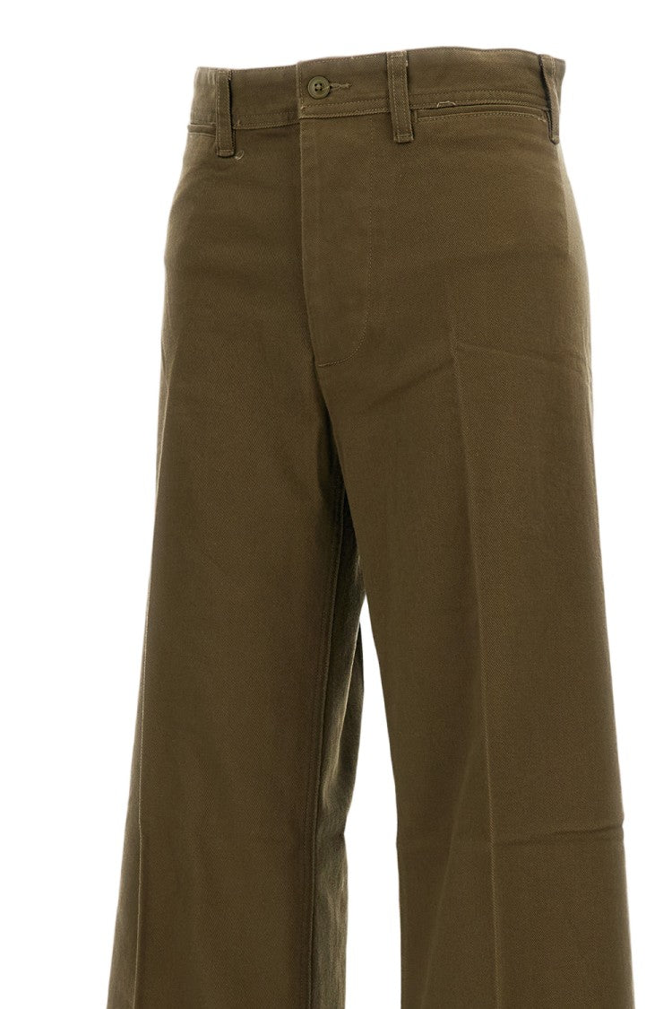 Polo Ralph Lauren Wide-Leg Flared Trousers With Button-Down Front Closure
