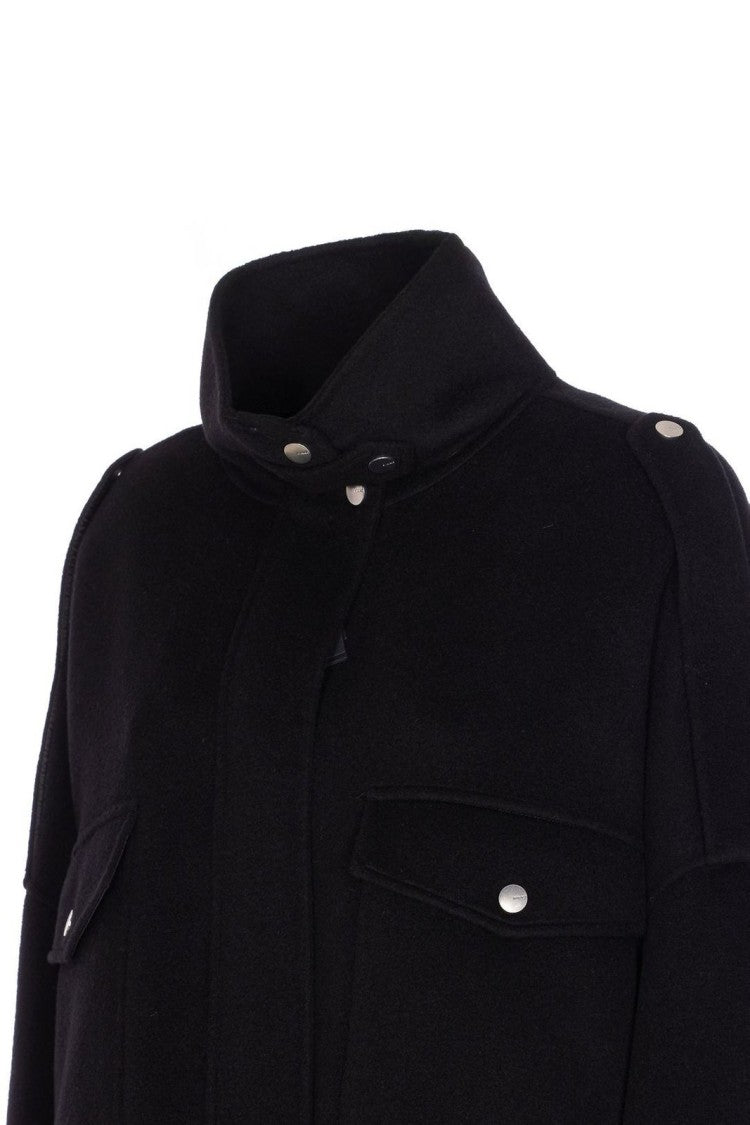 Pinko Tailored Short Coat With Traditional Collar