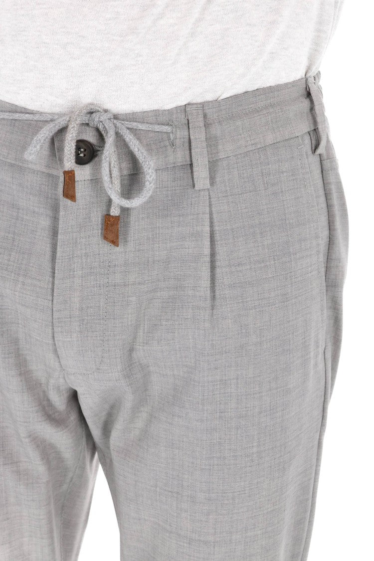 Eleventy Wool-Blend Drawstring Sweatpants
