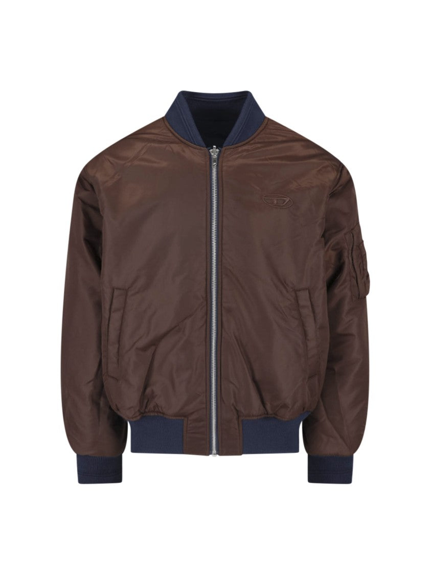 Diesel Blue Brown Reversible W Type-D1 Bomber Jacket