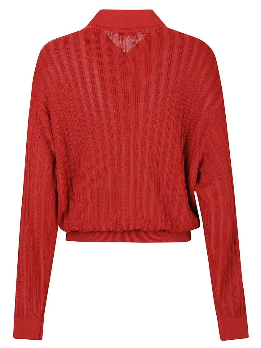 Versace Jewelry-Inspired Printed Cardigan With Zip Closure And Pleated Details