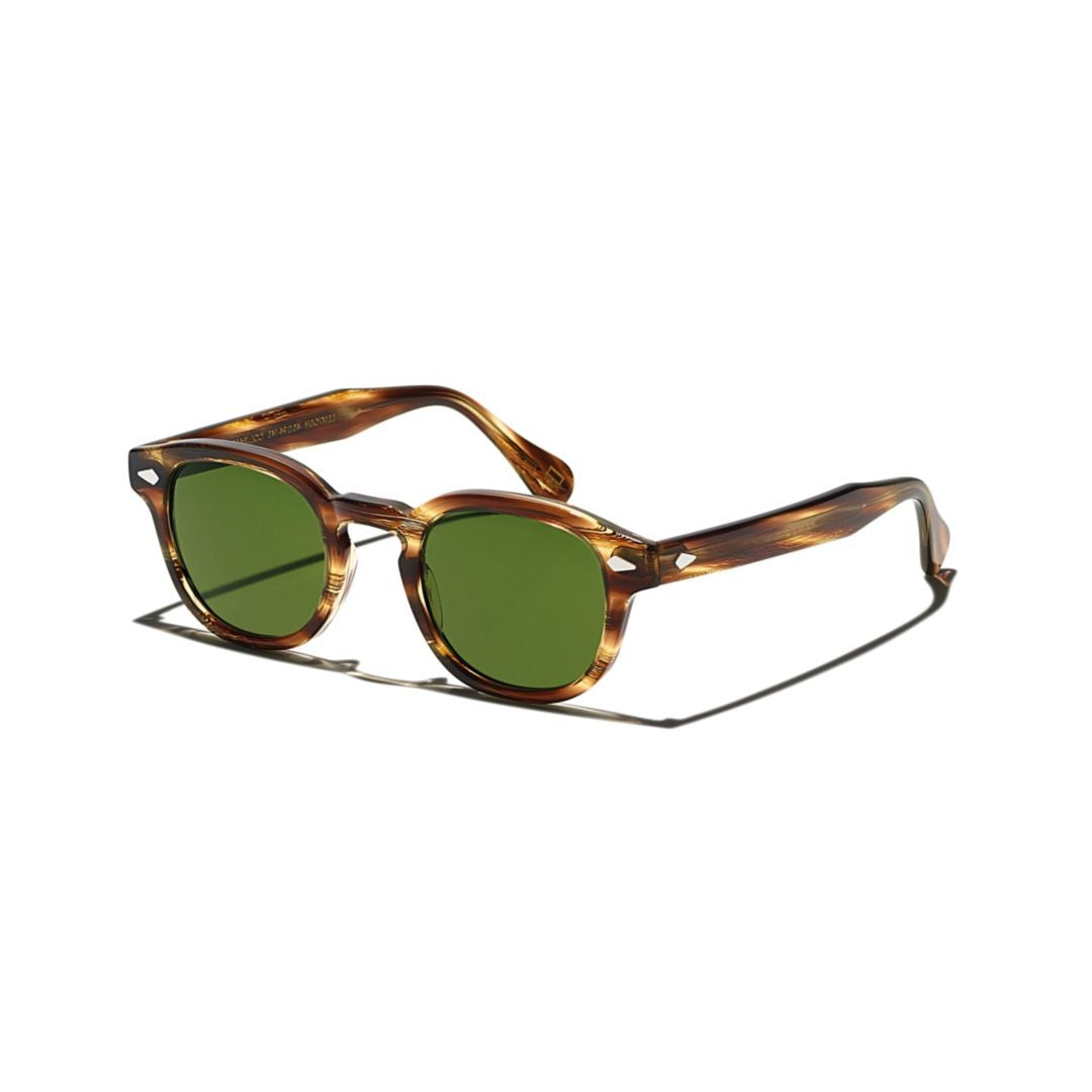 Moscot Or-Lem-S Lemtosh Sun Tortoiseshell Acetate Round Frame Sunglasses
