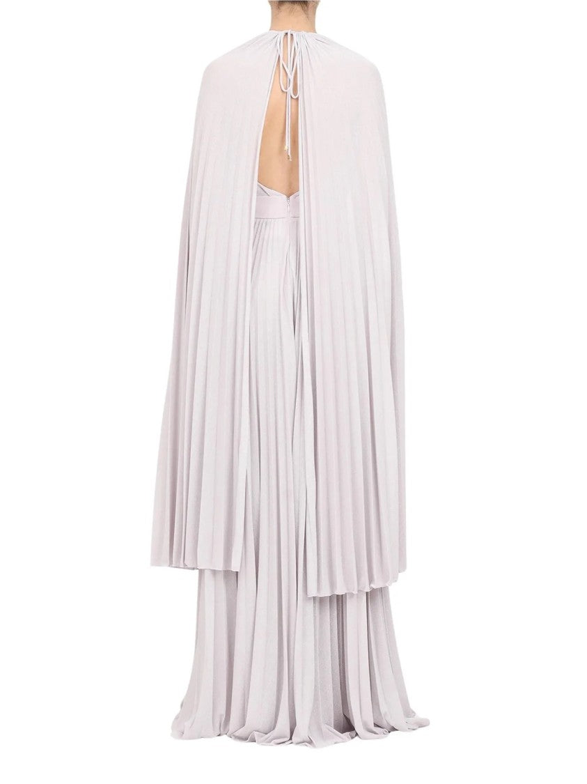 Elisabetta Franchi Pink Viscose Polyester Polyamide Maxi Dress