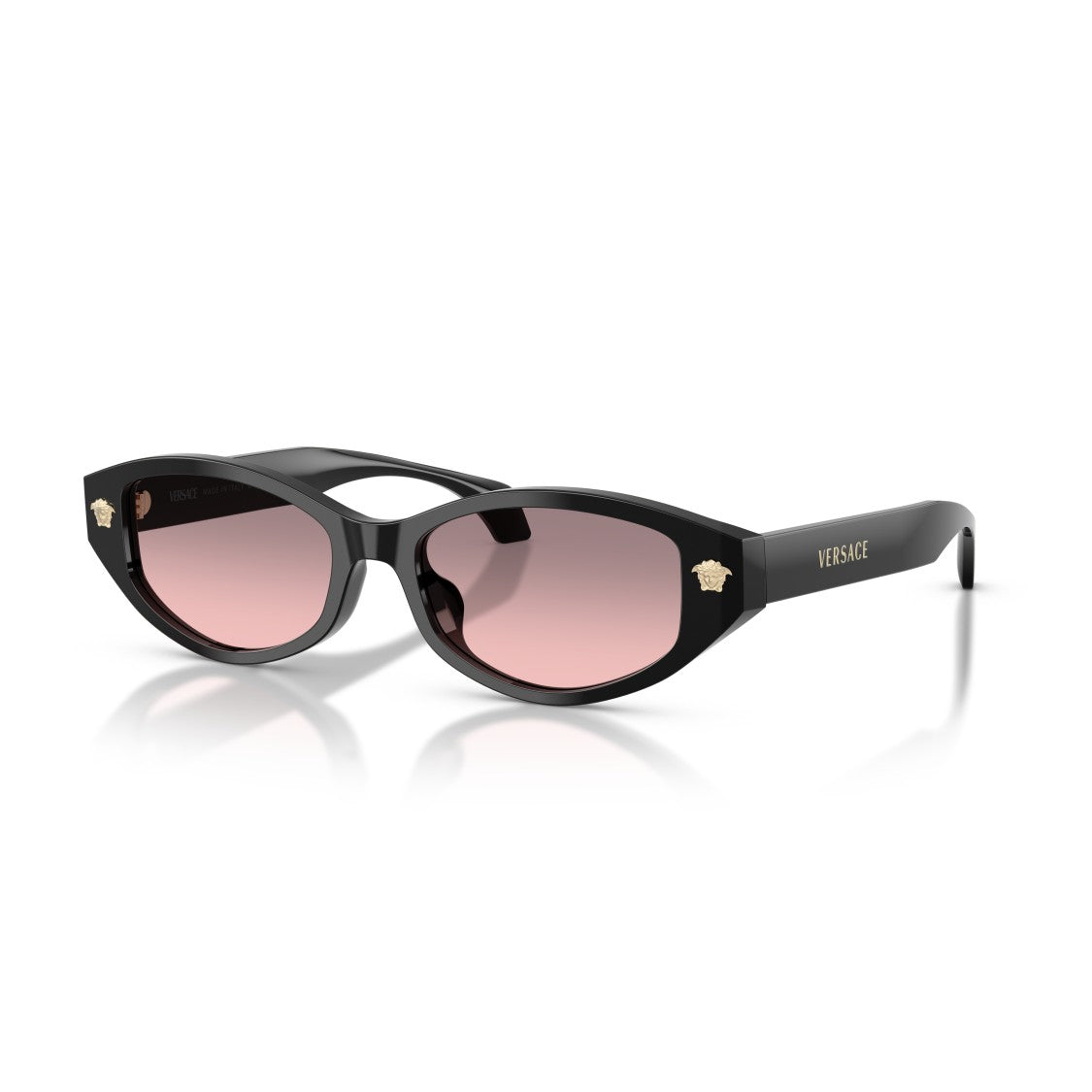 Versace 0Ve4512d Tortoiseshell Acetate Oval Sunglasses With Gold Medusa Accents
