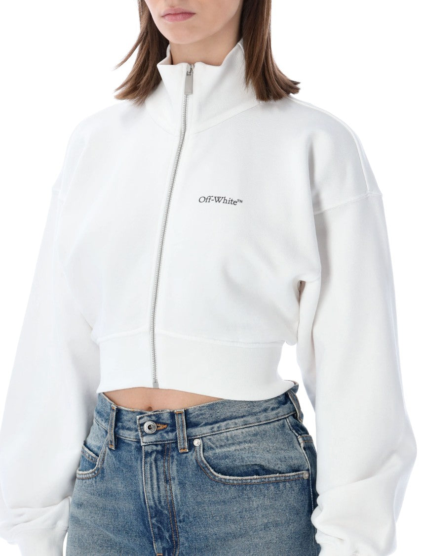Off-White Flower Crop Floral Arrow Hoodie